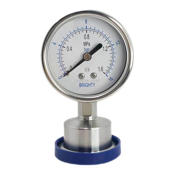 
BLD Beijing Brady PYTH-063.AO..F6 Sanitary quick-install diaphragm pressure gauge YTNP-98HF6