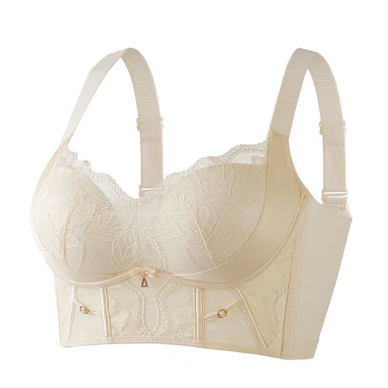 
French lace sexy lingerie women gathering breasts to prevent sagging and adjusting large breasts sculpting and correcting bra