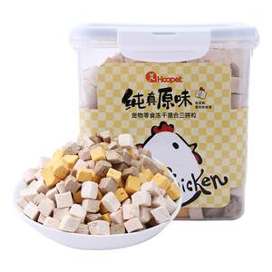 
Freeze-dried dog snacks pet mixing food large buckets small dog puppies cat nutrition mixing food Corgi chicken jerky duck meat