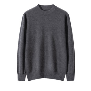
Machine washable half turtleneck worsted cashmere sweater for men 100 pure cashmere autumn and winter knitted bottoming shirt high-end mid-collar sweater