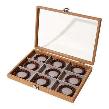 Yawo Large Buddha Beads Bracelet Storage Box Solid Wood