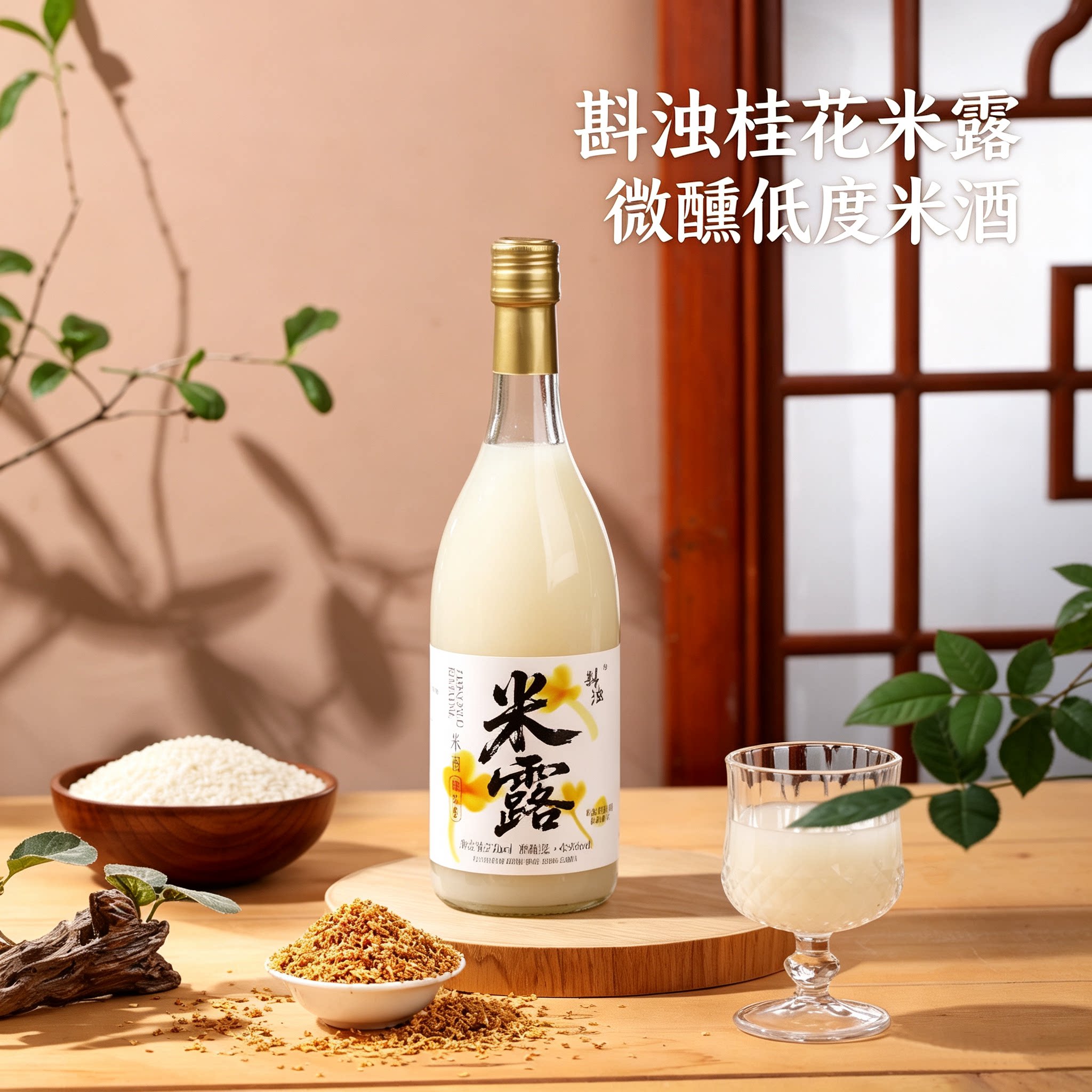 米婆婆 斟浊 桂花味米露糯米酒 720ml 金币+券后18.92元包邮（6.3元/瓶）