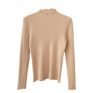 
Slim-fit sweater half turtle neck black ear base shirt for women 2025 autumn and winter new soft glutinous sweater underwear top