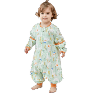 Baby sleeping bag spring, autumn and summer, thin children's gauze, split leg, sleeping bag, male and female baby, four seasons universal pajamas
