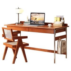 
Anjuke solid wood desk study table study medieval rectangular desk home writing desk wall cherry wood