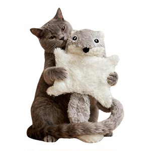 
Little flying squirrel cat plush sound-making toy, tooth-resistant, containing rattle paper, self-stimulating and boredom-relieving artifact, pet dog toy