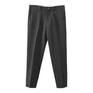 Spring, summer, and autumn ice silk suit pants for men, cropped shorts for men, slim fit, small feet, and casual pants for men