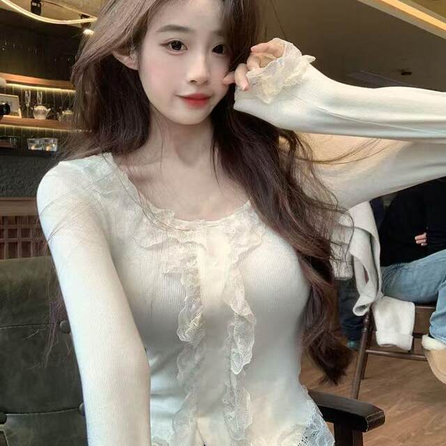 Lace Pure Desire Sexy Knitted T-Shirt