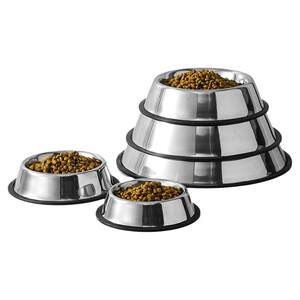
Large dog bowl stainless steel dog basin cat bowl anti-overturned pet bowl single bowl large dog anti-slip dog supplies