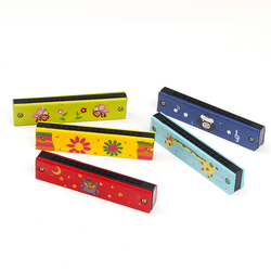 Harmonica Beginners Wooden 16-hole Mouth Organ Students With Wind Instruments Children Kindergarten Gifts Early Education Toys