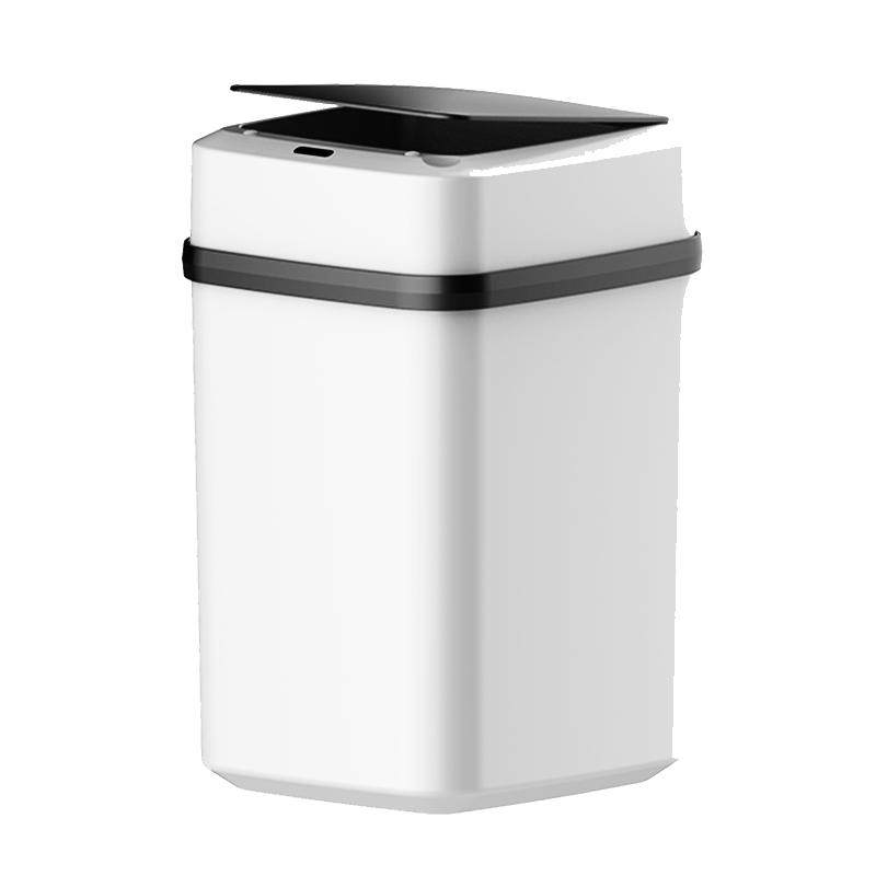 Pattumiera Intelligente A Induzione Sottile - Cestino Automatico Con Sensore, Impermeabile IPX5, Per Cucina, Bagno, Ufficio, 26x20x14 Cm, Bianco - 3