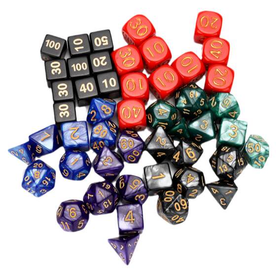 Damage indicators, dice, blood volume counters, 6-sided sieve, 12-sided board game cards, peripheral accessories and props