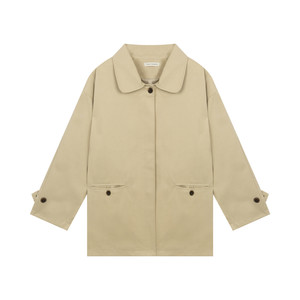 
[50% off] Where's the Orange Tree Retro Windbreaker Jacket Women's Autumn Pure Cotton High-Quality Outer Medium Top