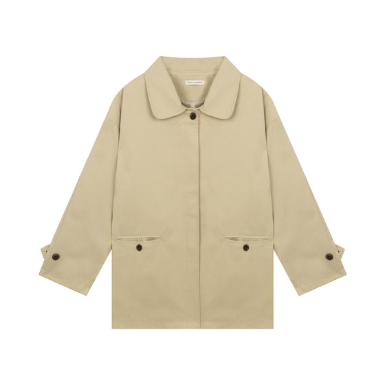 
[50% off] Where's the Orange Tree Retro Windbreaker Jacket Women's Autumn Pure Cotton High-Quality Outer Medium Top