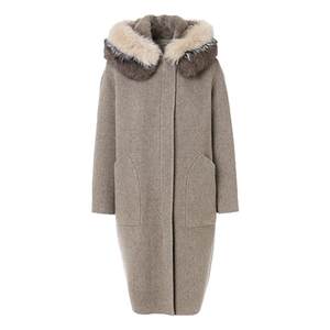
[Heavy Wool] Giovanni Mall New Winter Jacket Women's Hooded Long Woolen Coat Coat