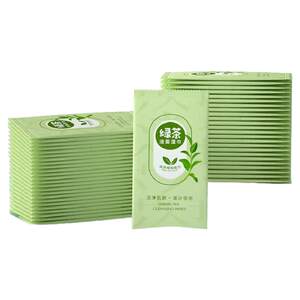 
Cleansing wipes Green tea removes oil and single piece independent packaging portable face wipes sweat disposable wet tissues without alcohol