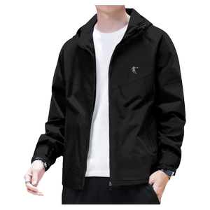 
Jordan Shoes Men's Hooded Sports Trench Coat Autumn New Outdoor Raincoat Teen Black Running Coat