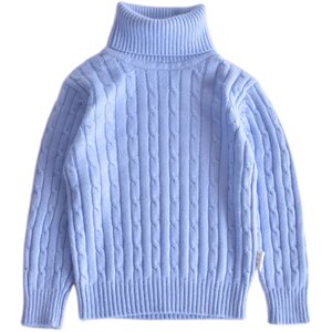 
Children's cashmere sweater for girls turtleneck sweater white medium-large children's knitted base shirt for boys' cardigan winter thickened