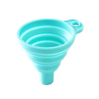 Mini telescopic funnel creative folding kitchen supplies silicone funnel household liquid dispensing oil pot funnel wine leak