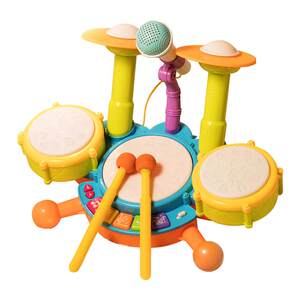 
Drum set children's toy home practice beginners jazz drumming instrument 1 to 3 years old baby toddler New Year gift