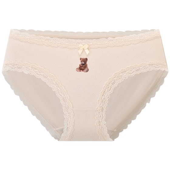 3 pieces 129 shopping mall same MYBODY underwear for women cotton bottom crotch sexy pure lace printed briefs