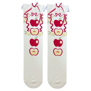 
roji Eden Lolita lace socks for women summer breathable pure cotton bow slimming legs socks Lolita Japanese style