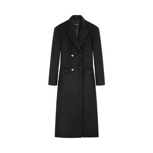 Chenmifan black waist wool coat female autumn and winter new wool mid -length thickened woolen suit jacket
