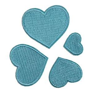 
Self-adhesive blue embroidery patch solid color flower patch love cloth patch clothes down jacket pants repair hole patch