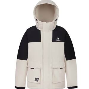 
Camel Workwear Down Jacket Men's Autumn and Winter Thickened Hooded Short Warm Cold and Windproof Jacket Women's 2025 Couple Style