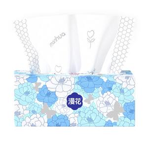 
Manhua tissue paper 400 sheets camellia household large pack 5-layer thickened napkins whole box affordable clean facial tissue
