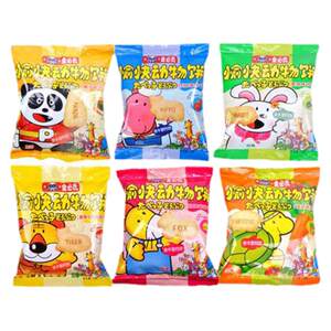 
Kimbi's Happy Animal Biscuits with Calcium for Children and Baby Biscuits 6 Flavors Snack Food 18g*20 Bags