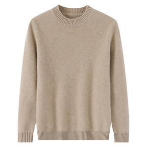 
New winter thickened 100% pure cashmere sweater men's half turtleneck sweater men's loose knitted bottoming shirt