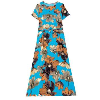 
Temperament pure cotton silk dress 2024 new summer wear