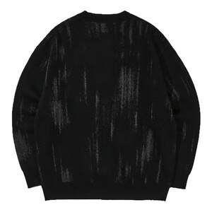 
HLA/Heilan Home Mountain is not high long-sleeved knitted cardigan 25 autumn and winter new striped black sweater jacket for men
