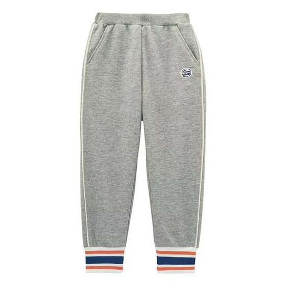 
Children's pants pure cotton new spring and autumn boys' terry sweatpants casual leggings embroidered middle and large children's sports pants trend