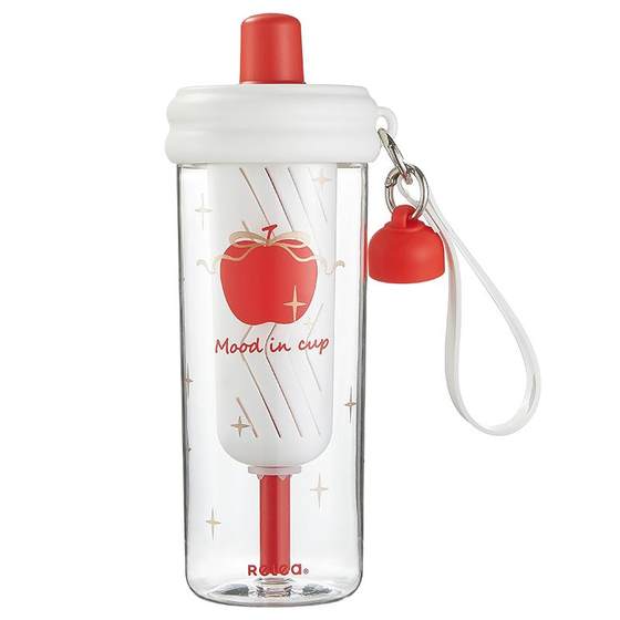 
Bio-biological straw water cup summer girls 2025 high-value straw cup adult portable mother-child grade plastic cup