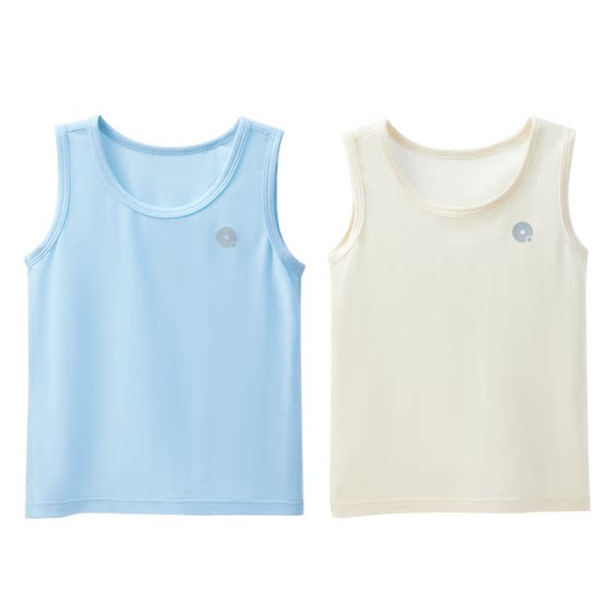 
Q21 moisture-absorbing and antibacterial antibacterial type A children's suspender vest spring and summer thin solid color boys and girls baby cotton base shirt