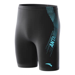 
Anta swimming trunks men's swimming trunks five-point quick-drying flat-angle swimsuit professional training racing swimming goggles swimming cap three-piece set