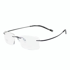 Frameless ultra -light glasses with a degree of myopia glasses female ultra -light pure titanium -free cut -cut glasses rack men comfortable