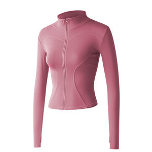 
Spring beautiful slimming yoga clothes for women running quick-drying outdoor sports tops long-sleeved fitness clothes to tighten the waist