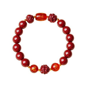 
Gongli Shangxin three-in-one six-in-one cinnabar bracelet authentic official flagship store bracelet birth year gift for mother