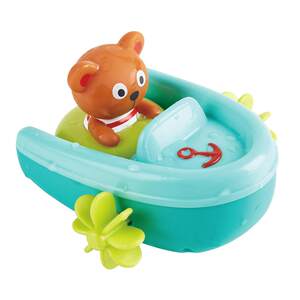Hape Teddy Bear Baby Bathing Toys Children Baby Boy Girl Princess Playing Water Skiing Back Boat
