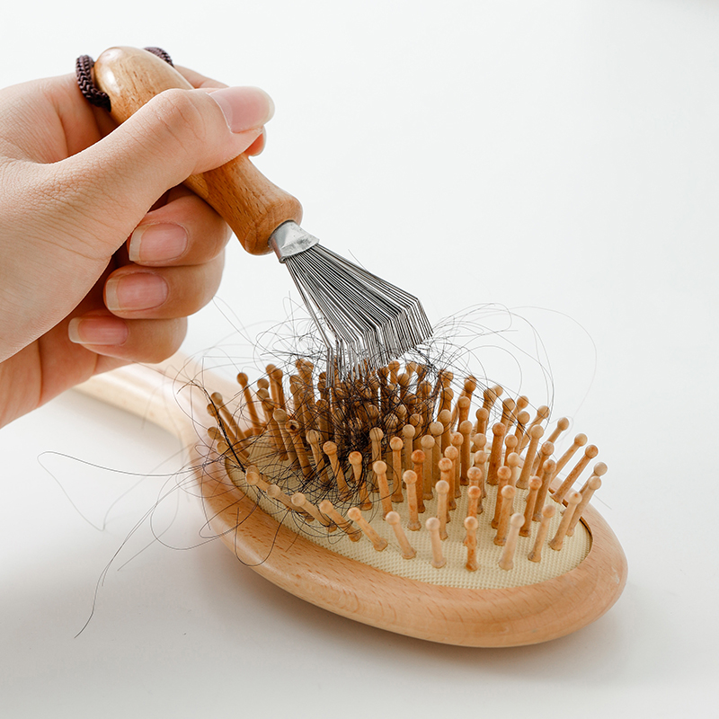 ecoco 意可可 气垫梳子清洁刷头发清扫爪工具不锈钢小刷子气囊按摩梳毛发清理器
