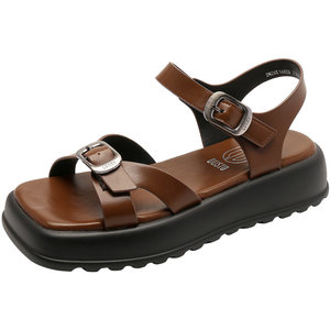 
WP Dadong thick-soled fashion sandals women's shoes 2025 summer new fashion casual flat mid-heel X1683