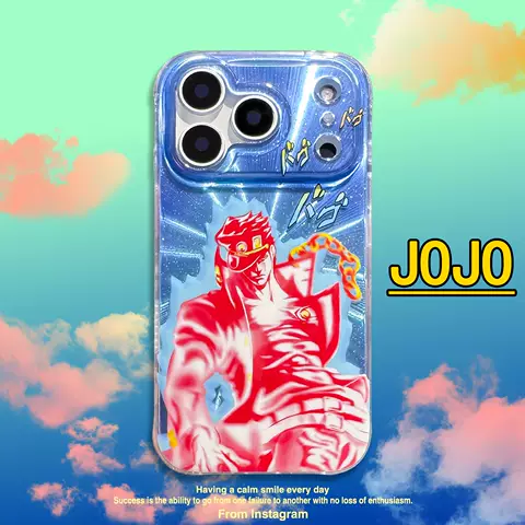 JoJo’s Bizarre Adventure Jotaro Kujo Red Blue Anime MagSafe Phone Case for iPhone 17, 16, 15, 14 and 13