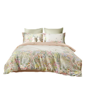 
Mengjie Baby Children's Four-piece Set Girls' 100 Pure Cotton Princess Style Sheet and Quilt Cover Girls' Bedding Three-piece Set Category A