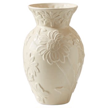 French elegant sunflower embossed ceramic cream vase ornaments dry flower hydroponic flower device home decoration Nordic