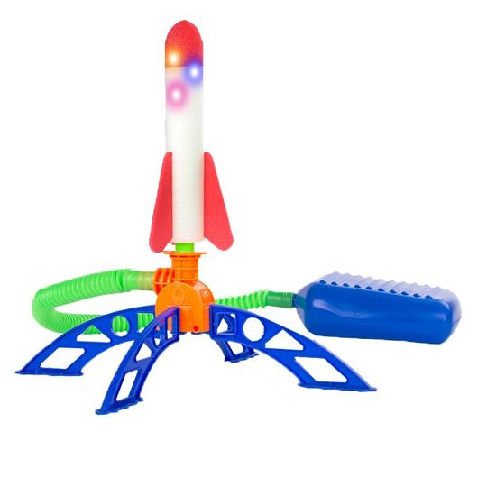 Raketenwerfer-spielzeug für kinder mit leuchtender schaumkanone