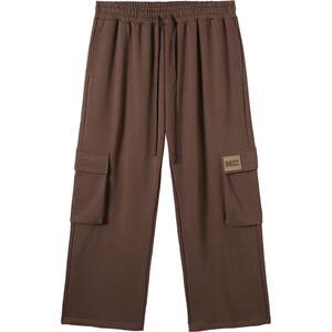 
NMAX plus size trendy brand men's new elastic waist drawstring casual pants large pocket workwear micro-elastic straight sweatpants