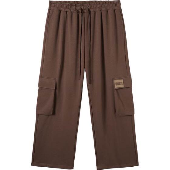 
NMAX plus size trendy brand men's new elastic waist drawstring casual pants large pocket workwear micro-elastic straight sweatpants
